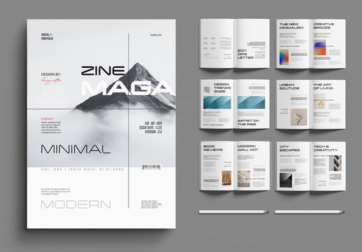 Modern Editorial Magazine Template Design