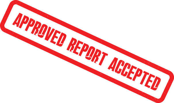 The approved report stamp is accepted with a red border and white background