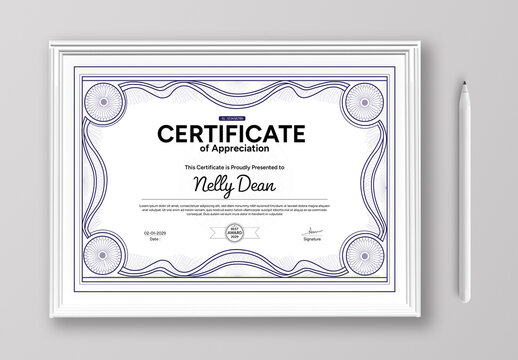 Classical Certificate Layout With Creative Border
