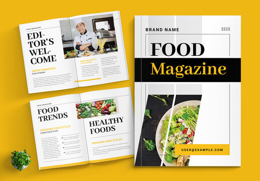 Food Lifestyle Magazine Editorial Layout