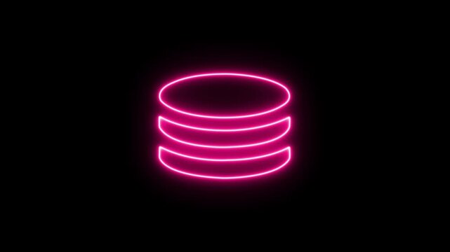 glowing neon dollar coin bundle icon animation representing financial growth increasing revenue and economic development
