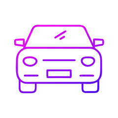 Obraz premium Illustrated front view of car