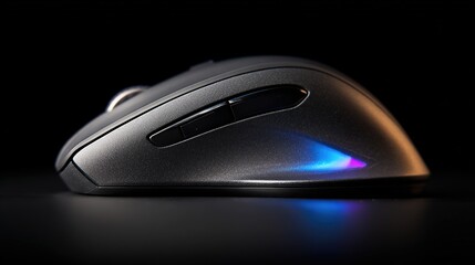 Gaming Mouse with RGB LED Lighting &ndash; Modern Computer Peripheral on Dark Background