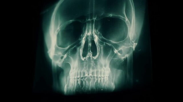 Exploring the Structure of a Human Skull With X-Ray Imaging in a Dark Setting