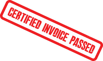 A certified invoice is stamped and passed for financial approval