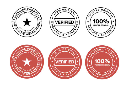 Set of Six Vintage Style Certified Authentic Stamps.