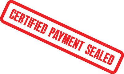 A red stamp with the words Certified Payment Sealed is shown on a white background