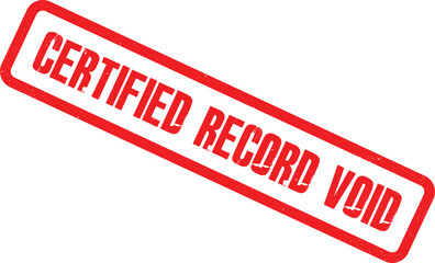 A stamp reading Certified Record Void is shown on a white background
