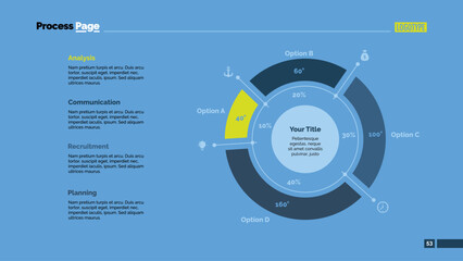 Four Sectors Doughnut Chart Slide Template