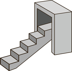 The limit boundary has a ladder descending.