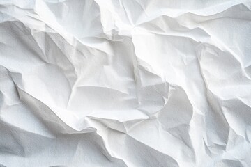 Obraz premium crumpled white paper with deep folds and soft shadows conveying quiet tension and minimalist texture
