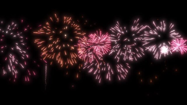 Glowing fireworks explosion transparent background isolated object
