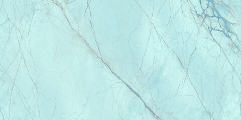 A close up view showcasing the delicate turquoise and white veining patterns within a polished marble surface texture