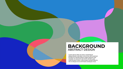 Abstract Background with Colorful Overlapping Organic Fluid Shapes, Modern Minimalist Backdrop with White Copy Space for Web Banner, Presentation, and Creative Graphic Design Vector Illustration