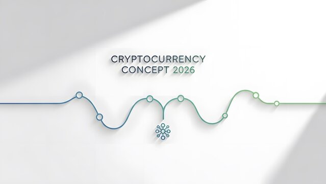 Cryptocurrency concept for future financial technology and blockchain innovation in 2026