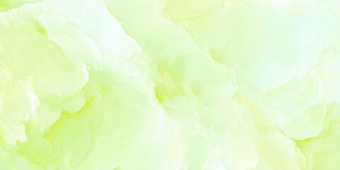 A soft abstract background featuring swirling shades of pale green and light yellow creating a calming visual texture