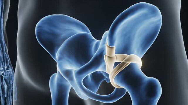 3D Animation of Human Hip Joint Anatomy with Femoral Head Focus