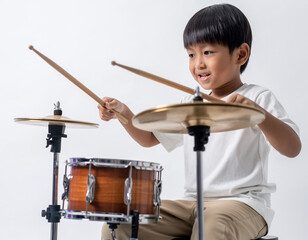Young Drummer in Action