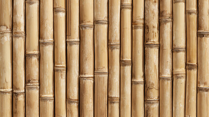 A close-up view of natural bamboo stalks, showcasing their textured surface and earthy tones in a simplistic arrangement.