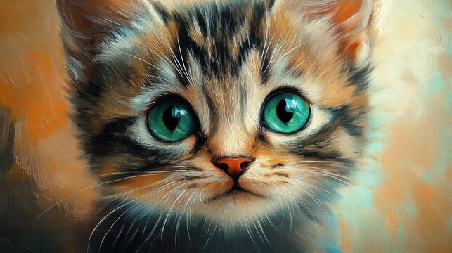 curious calico cat peeking in close-up showing whiskers and colorful soft textured fur conveying gentle curiosity - Powered by Adobe