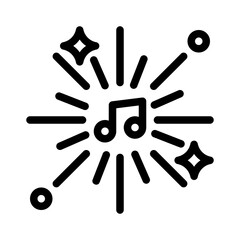 music celebration line icon