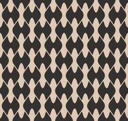 Vintage seamless geometric heart pattern with decorative vector style design for wallpaper and fabric