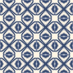 Blue seamless geometric tile pattern with a modern mosaic texture suitable for wallpaper and backgrounds