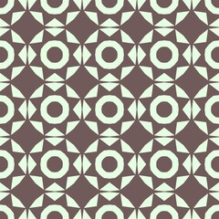 Seamless geometric mosaic pattern with triangles and squares for wallpaper and fabric design