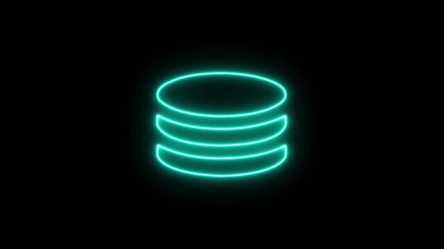 glowing neon dollar coin bundle icon animation representing financial growth increasing revenue and economic development