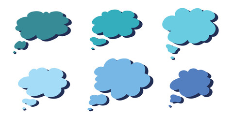 Set of hand drawn speech bubble Blank empty message box Textbox frame for banners, price tags, stickers, design