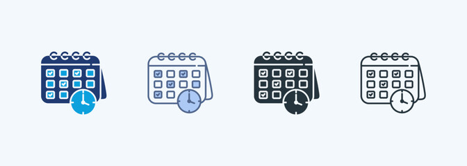 Schedule Multiple Style Icon Collection