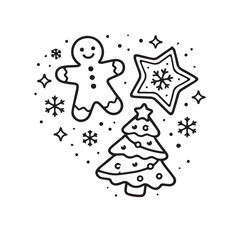 Fototapeta premium Christmas Cookies Icon, vector illustration.