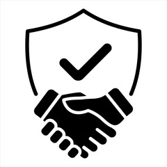 Fototapeta premium Trust Glyph Icon Vector Illustration