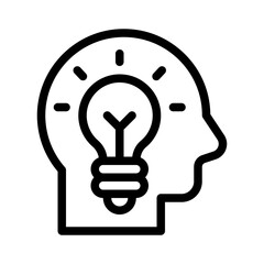 thinking line icon