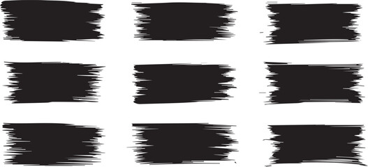  Black Messy Paint Brush Stroke Elements Bundle - grunge, brush, stroke, black, ink, texture, banner, distressed, paint, background, abstract, rough, set, design, vector, element, 