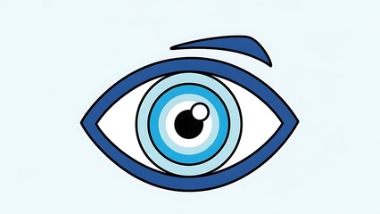 Modern Clean Flat Evil Eye Talisman Protection Symbol Illustration Design