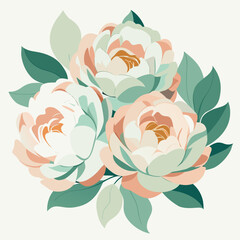 Delicate peony bouquet