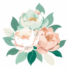Delicate peony bouquet
