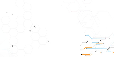 Obraz premium Vector hexagons pattern. Geometric abstract background with simple hexagonal elements.