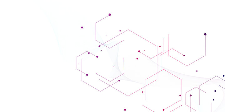 Vector hexagons pattern. Geometric abstract background with simple hexagonal elements.