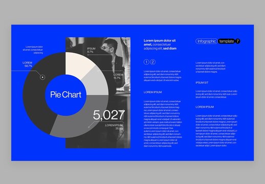 Pie Chart Infographic in Modern Corporate Business Presentation Style