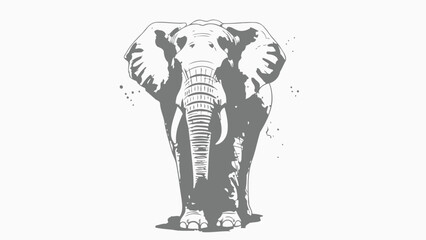 Artistic vector illustration of a powerful African elephant © Dodol Creative Stock