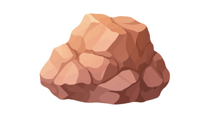 A single cartoon rock on a white background.