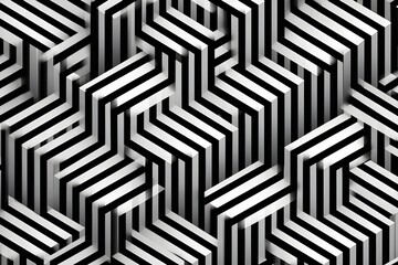 Interlocking diagonal stripes creating striking optical illusion dynamic modern abstract graphic background pattern design art