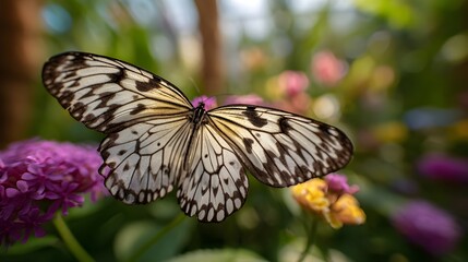 Butterfly conservatory breeding exotic species among flowering plants biodiversity conservation nature education environment habitat photography