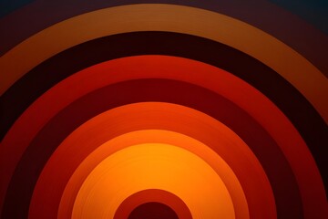 Concentric circular stripes radiating outward in warm sunset hues creating hypnotic abstract geometric pattern