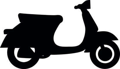 The distinctive silhouette of a beloved vintage scooter is prominently displayed, capturing the essence of classic European design.