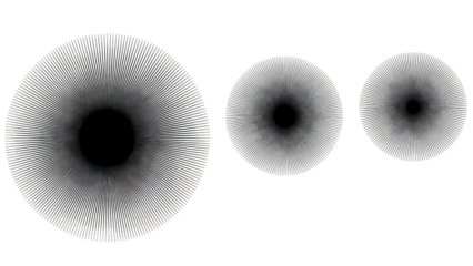 Abstract Mushroom Gills Pattern On Black Background