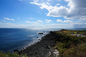 fascinating seascape with charming clouds