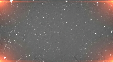 A close-up shot of a dark gray starry night sky with a red line glowing across the top against a white background.